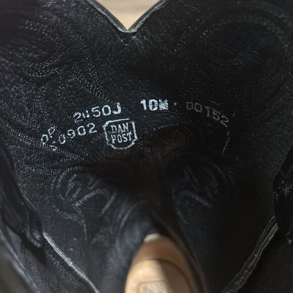 Dan Post Black Western Boots - Picture 6 of 8